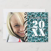 Zebra Leopard Print, Afstuderen aankondiging (Voorkant)