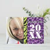 Zebra Leopard Print, Afstuderen aankondiging (Staand voorkant)