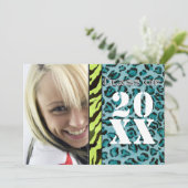Zebra Leopard Print, Afstuderen aankondiging (Staand voorkant)