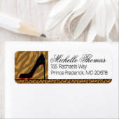 Zebra Leopard Stiletto Party Etiket (Insitu)