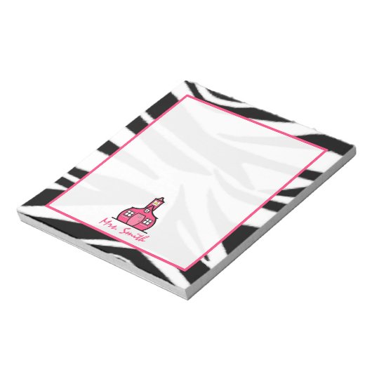 Zebra leraar Notitieblok (Linkerzijde)