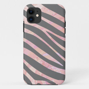 Zebra Licht grijs en roze afdrukken Case-Mate iPhone Case