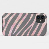 Zebra Licht grijs en roze afdrukken Case-Mate iPhone Case (Achterkant (horizontaal))