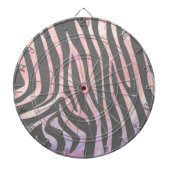 Zebra Licht grijs en roze afdrukken Dartbord (Voorkant)