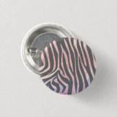Zebra Licht grijs en roze afdrukken Ronde Button 3,2 Cm (Voorkant /achterkant)