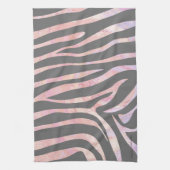 Zebra Licht grijs en roze afdrukken Theedoek (Verticaal)