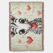 Zebra Liefde 1 Deken (Voorkant Verticaal)