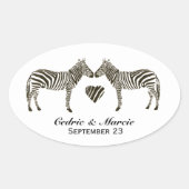 Zebra Liefde Bewaar de Datum Stickers (Voorkant)