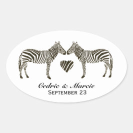 Zebra Liefde Bewaar de Datum Stickers