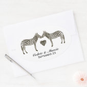 Zebra Liefde Bewaar de Datum Stickers (Envelop)