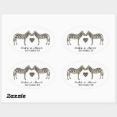 Zebra Liefde Bewaar de Datum Stickers (Vel)