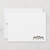 Zebra Liefde gepersonaliseerd bedankje Kaart (Achterkant)