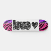 Zebra liefde skateboard (Horizontaal)