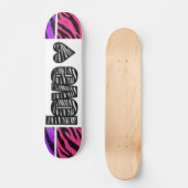 Zebra liefde skateboard (Voorkant)