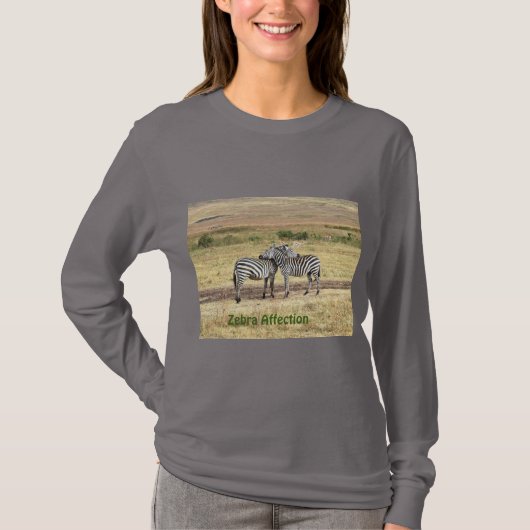 Zebra-liefde. T-shirt (Voorkant)