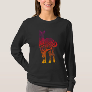 Zebra Liefde Wilde Paard Zebra Zonsopgang Strand T-shirt