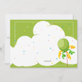 Zebra Lijst Birthday Party Invitation Kaart (Achterkant)