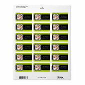 Zebra Lijst Paarse FOTO Retouradreslabel Etiket (Full Sheet)