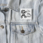 Zebra lint voor mijn heldhaftige vierkante button 5,1 cm (In situ)