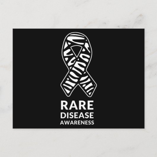 Zebra lintbewustzijn Zelden voorkomende ziekte Min Briefkaart (Voorkant)
