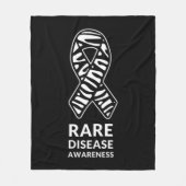 Zebra lintbewustzijn Zelden voorkomende ziekte Min Fleece Deken (Voorkant)