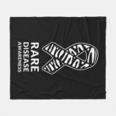 Zebra lintbewustzijn Zelden voorkomende ziekte Min Fleece Deken (Voorkant (Horizontaal))