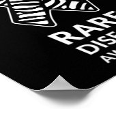 Zebra lintbewustzijn Zelden voorkomende ziekte Min Poster (Hoek)