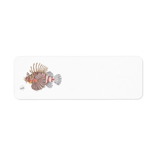 ZEBRA LIONFISH ETIKET (Voorkant)