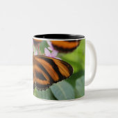 Zebra Long Wing Butterfly 2 Tweekleurige Koffiemok (Voorkant rechts)