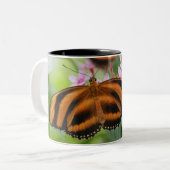 Zebra Long Wing Butterfly 2 Tweekleurige Koffiemok (Voorkant links)