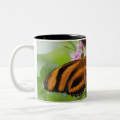 Zebra Long Wing Butterfly 2 Tweekleurige Koffiemok (Links)