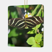 Zebra Longwing Butterfly Keramisch Ornament (Links)