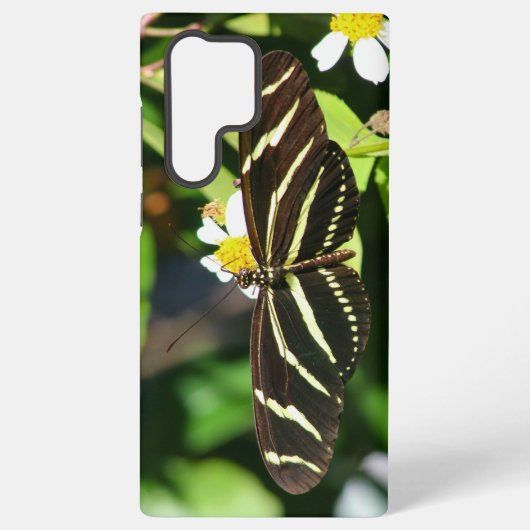 Zebra Longwing Butterfly Samsung Galaxy Hoesje (Achterkant)