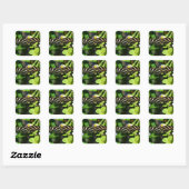 Zebra Longwing Butterfly Vierkante Sticker (Vel)