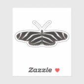 Zebra longwing of zebra heliconian Butterfly Sticker (Vel)