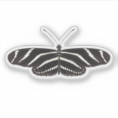 Zebra longwing of zebra heliconian Butterfly Sticker (Voorkant)