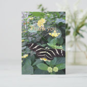 Zebra Longwing Thank You Card Bedankkaart (Staand voorkant)
