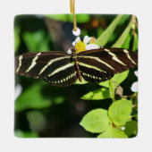 Zebra Longwing Vlinder Keramisch Ornament (Voorkant)