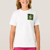 Zebra longwing vlinder op een Hibiscus rood T-shir T-shirt (Voorkant)