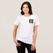 Zebra longwing vlinder op een Hibiscus rood T-shir Tri-Blend Shirt (Voorkant volledig)