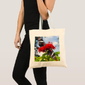 Zebra longwing vlinders op rode bloemen tote bag (Voorkant (product))