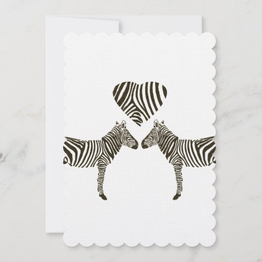 Zebra Love bruiloft ontbijt uitnodiging (Achterkant)