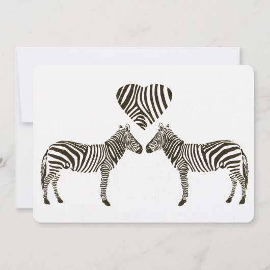 Zebra Love bruiloft uitnodiging (Achterkant)