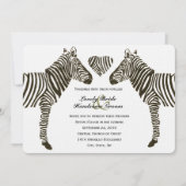 Zebra Love bruiloft uitnodiging (Voorkant)
