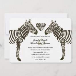 Zebra Love bruiloft uitnodiging