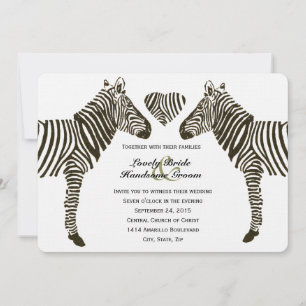 Zebra Love bruiloft uitnodiging