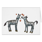 Zebra Love Kaart (Voorkant Horizontaal)