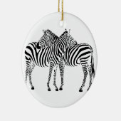 Zebra Love Keramisch Ornament (Rechts)