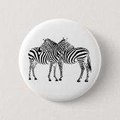 Zebra Love Ronde Button 5,7 Cm (Voorkant)