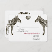 Zebra Love RSVP (Voorkant / Achterkant)